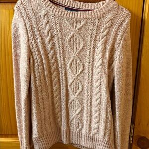 Women's Tommy Hilfiger Cable Knit Sweater in Blush Pink